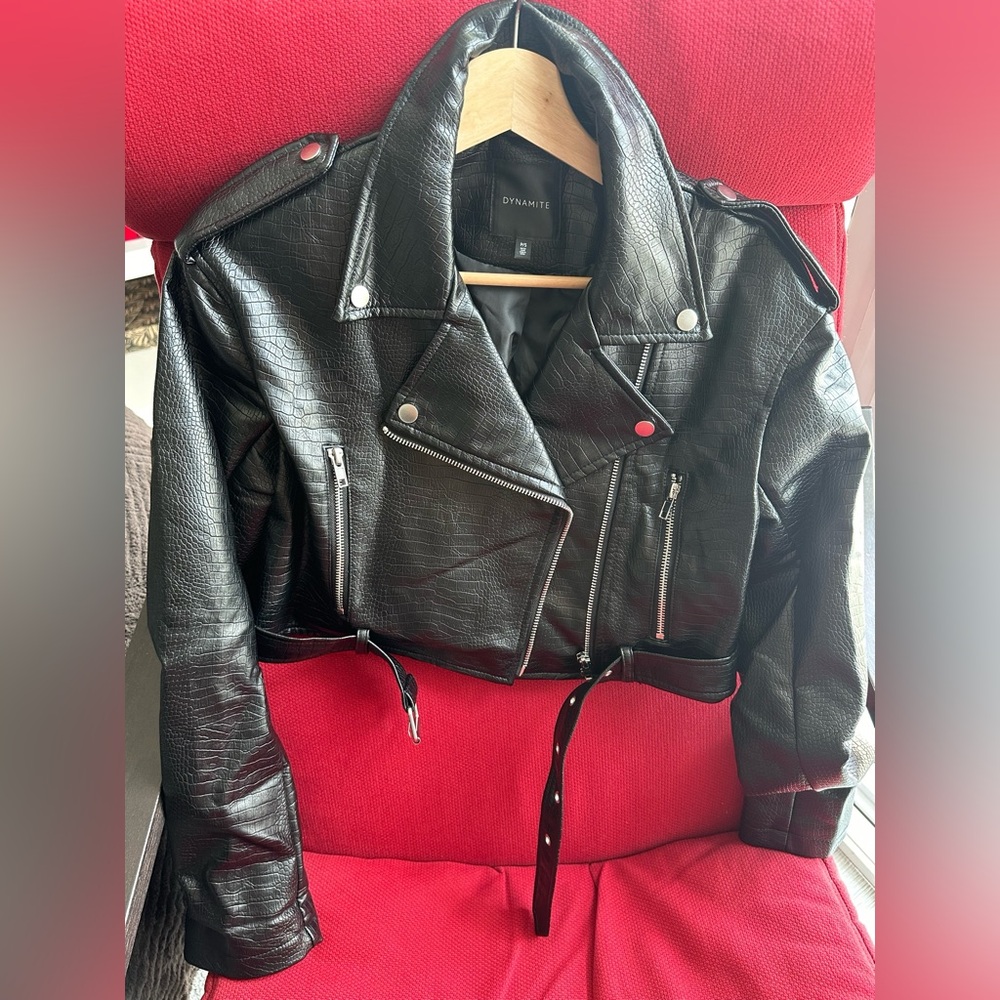 Dynamite Black Leather Jacket